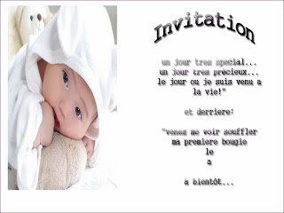 1 Sans2Btitre 2 - Invitation d&#039;anniversaire pour un bébé