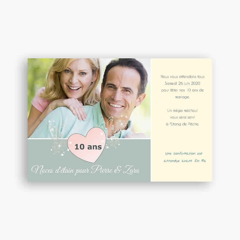 Carte Invitation Anniversaire de Mariage gratuite5 - Carte d&#039;invitation d&#039;anniversaire de mariage gratuite