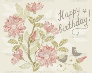 Carte fleur joyeux anniversaire4 300x239 - Modèle de carte à fleur  pour dire joyeux anniversaire