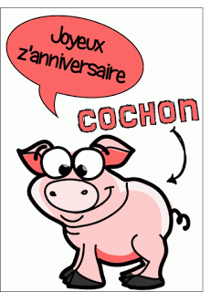 Carte2Bd2527anniversaire2Bcochonne - Carte d&#039;anniversaire sur le thème cochonne