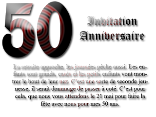 Invitation2BAnniversaire - Invitation d&#039;anniversaire pour les  50 ans