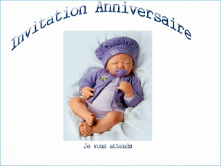 Sans2Btitre 1 - Invitation d&#039;anniversaire pour un bébé