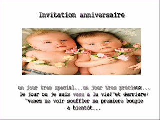 Sans2Btitre 4 - Invitation d&#039;anniversaire pour un bébé