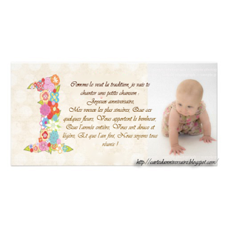 annversaire2B12Bans - Carte d&#039;anniversaire pour un bébé