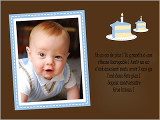 b25C325A9b25C325A92B22Bans - Carte d&#039;anniversaire pour un bébé