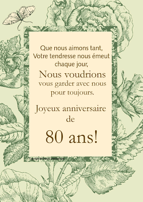carte anniversaire 80ans - Carte d&#039;anniversaire par ans