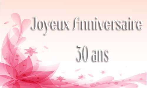 carte anniversaire femme 30 ans pink - Belle manière pour dire joyeux anniversaire pour une femme de 30 ans