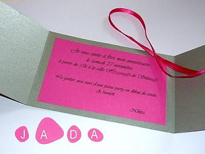 carte invitation anniversaire nikita fushia argent interieu - Texte D&#039;invitation pour fêter ses 30 ans