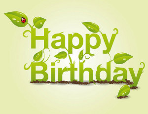 happy birthday in green 300x231 - Un message pour un anniversaire