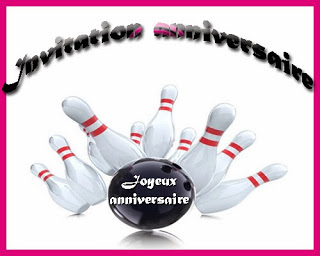 invitation2B - Invitation d&#039;anniversaire sur le thème bowling