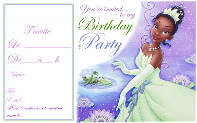 princess tiana party invitations 2 - modèles d&#039;invitations à un anniversaire par carte (princesse)