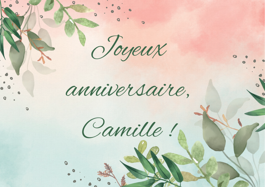 Creme Fleurs Petite amie Anniversaire Carte 1 1024x726 - Les meilleurs messages et mots pour souhaiter joyeux anniversaire à Camille