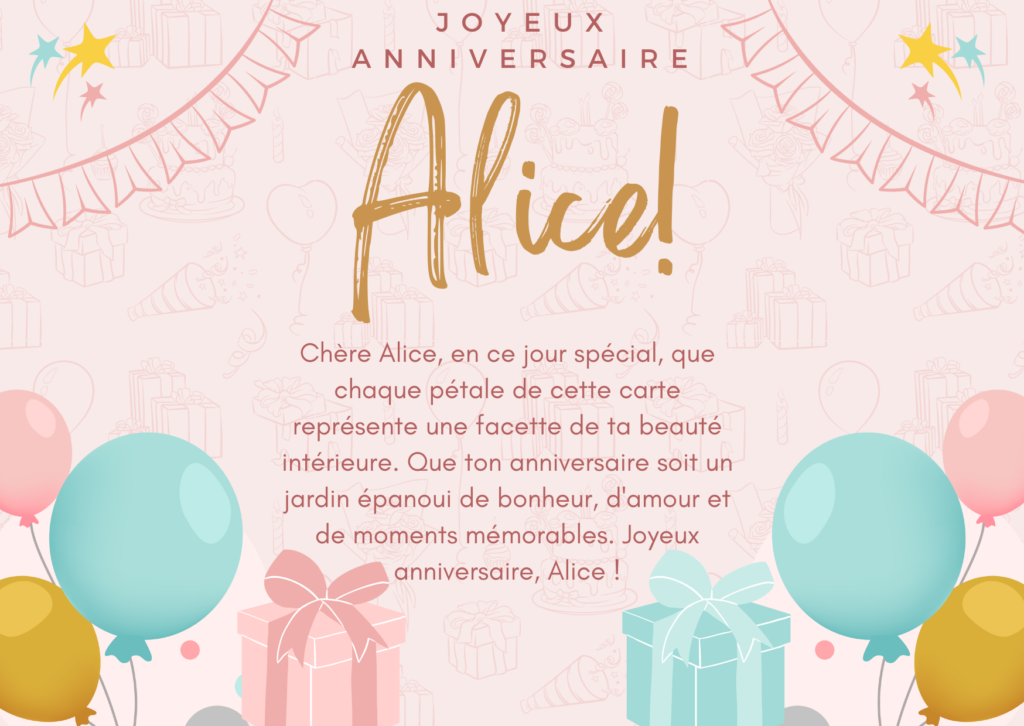 Pink Minimalist Happy Birthday Card 1 1024x726 - Messages pour souhaiter joyeux anniversaire à Alice