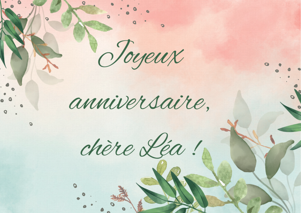 Pink Minimalist Happy Birthday Card 3 1024x726 - Messages pour souhaiter joyeux anniversaire à Léa  