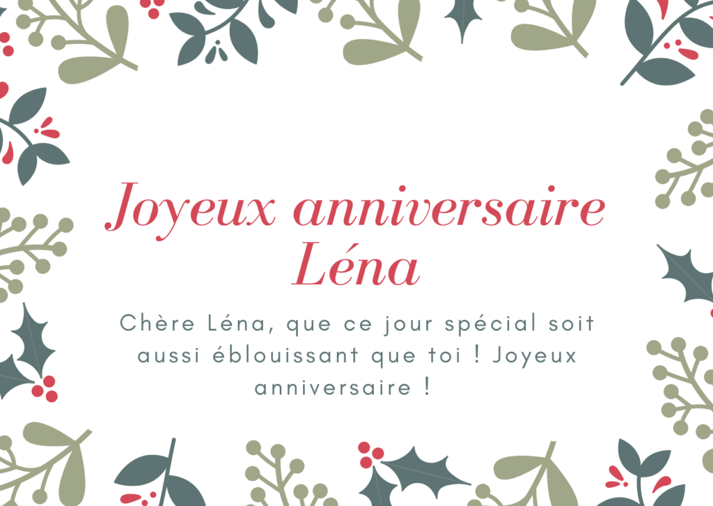 Pink Minimalist Happy Birthday Card 6 1024x726 - Joyeux anniversaire Léna ! Les meilleurs vœux et messages pour célébrer l'anniversaire de Léna