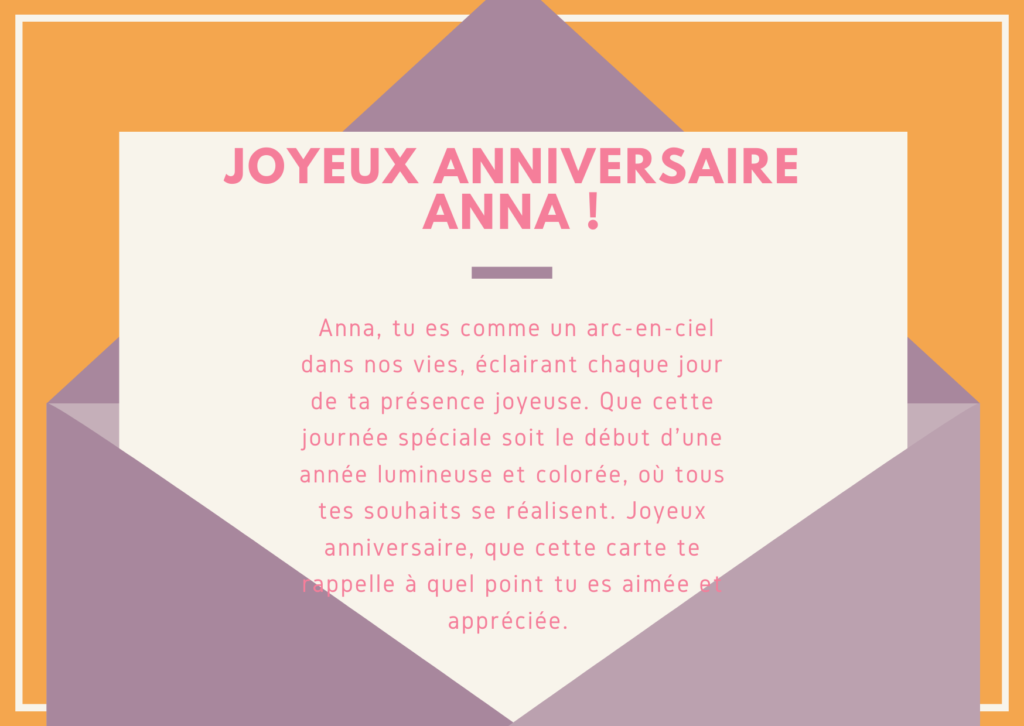 Pink Minimalist Happy Birthday Card 9 1024x726 - Joyeux anniversaire Anna ! Vœux et messages pour l'anniversaire d’Anna